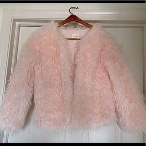 Cat & Jack Pink Fuzzy Fur Coat